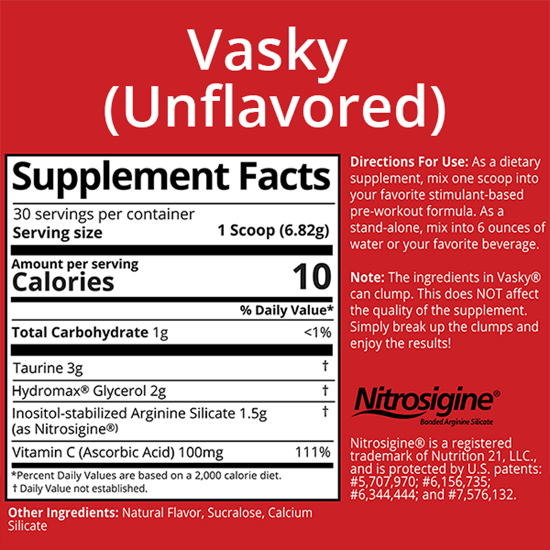 Rixast Vasky® Stimulant Free Pump Inducing Pre-Workout
